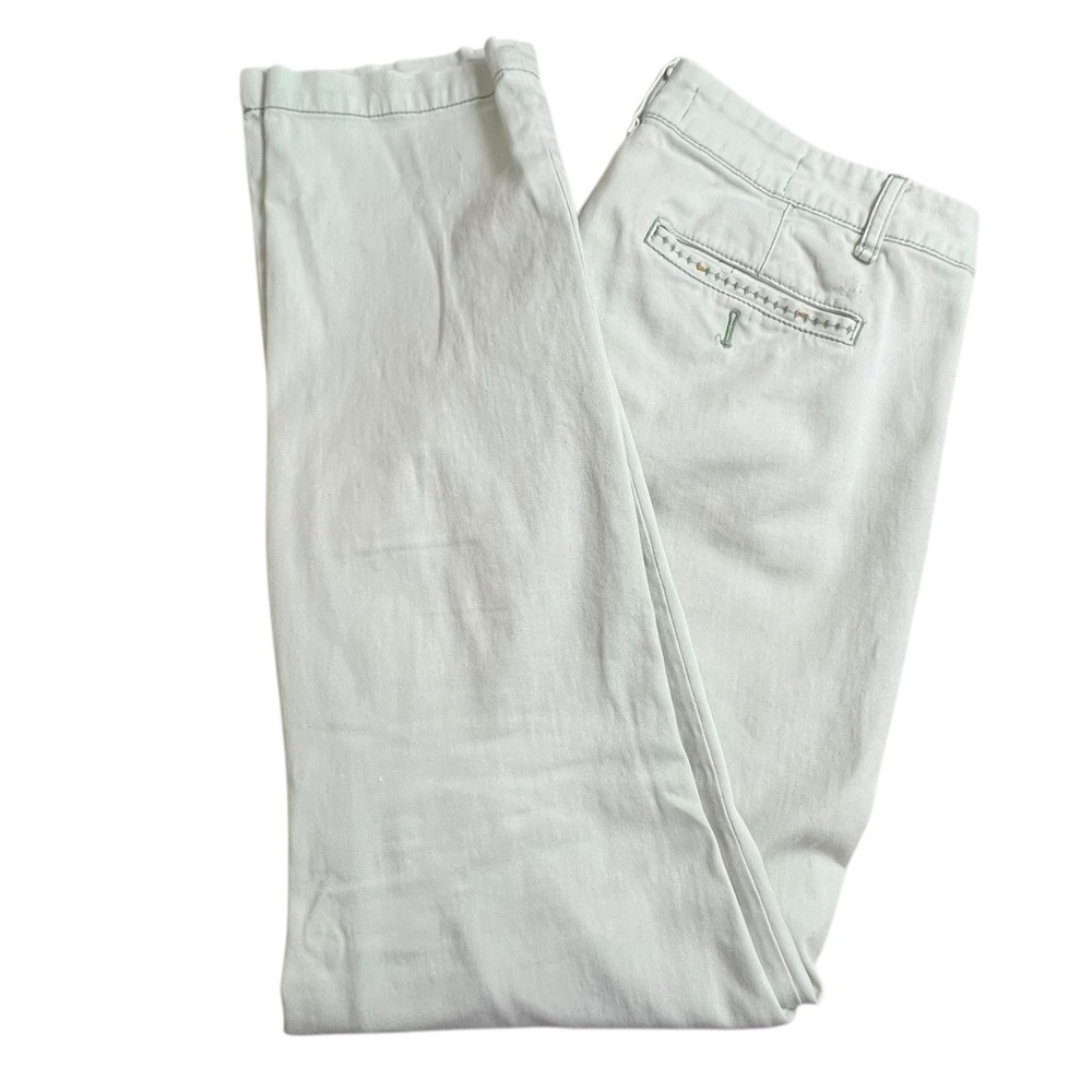 Pilcro Anthropologie Womens 28 Mint Green Hyphenโ Distressed Straight Leg Jeans